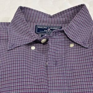 Ralph Lauren Sport Mens XLT Tall Plaid Checkered Button Down Long Sleeve Shirt
